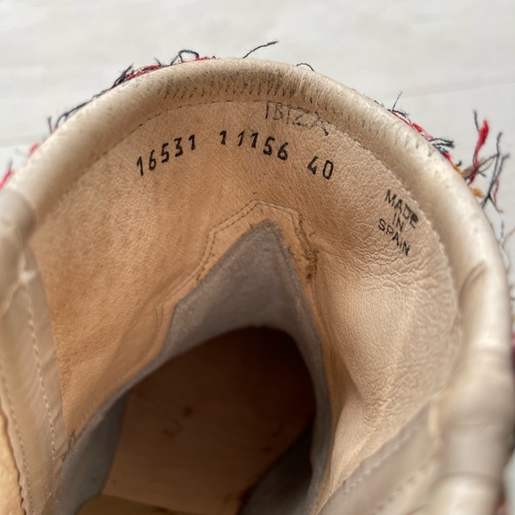 SANCHO Leather Aztec Ankle Boots Size 40/US 9.5-10 - Picture 12 of 17